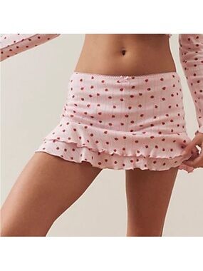 URBAN OUTFITTERS Out From Under Sleepless Nights Pointelle Mini Skort Large NWT